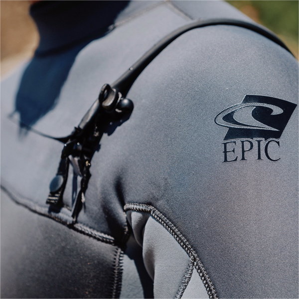 2026 O'Neill Mens Epic 4/3mm Chest Zip Wetsuit 5647 - Tempered Steel / Smoke / Graphite